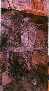 نقاشی‌های باستانی در یک غار، مربوط به بومی‌های استرالیا. این نقاشی جادوگر سفیدپوست خوفناک و ماورالطبیعه‌ای را نشان می‌دهد که به خوردن گوشت انسان علاقه دارد.