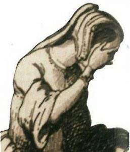 بانویی در لباس خاکستری